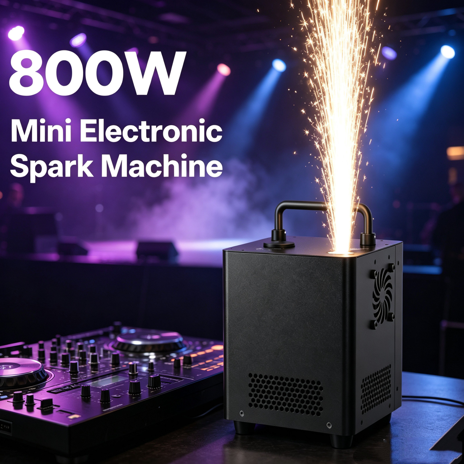 Cold Spark Machine 800W DMX512 Wireless Remote Cold Sparkler Fountain Wedding DJ