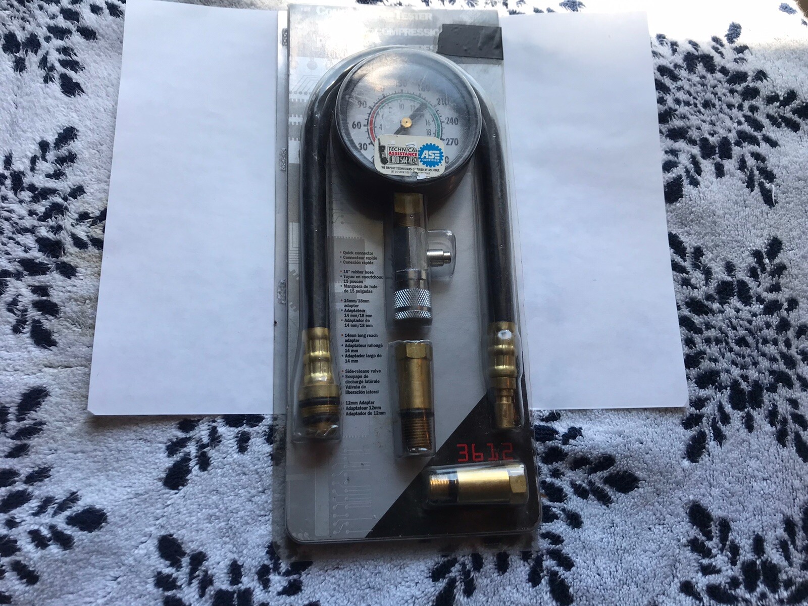 New Compression Tester with  All Solid Brass Fittings NIB ASA Certified w/Orings
