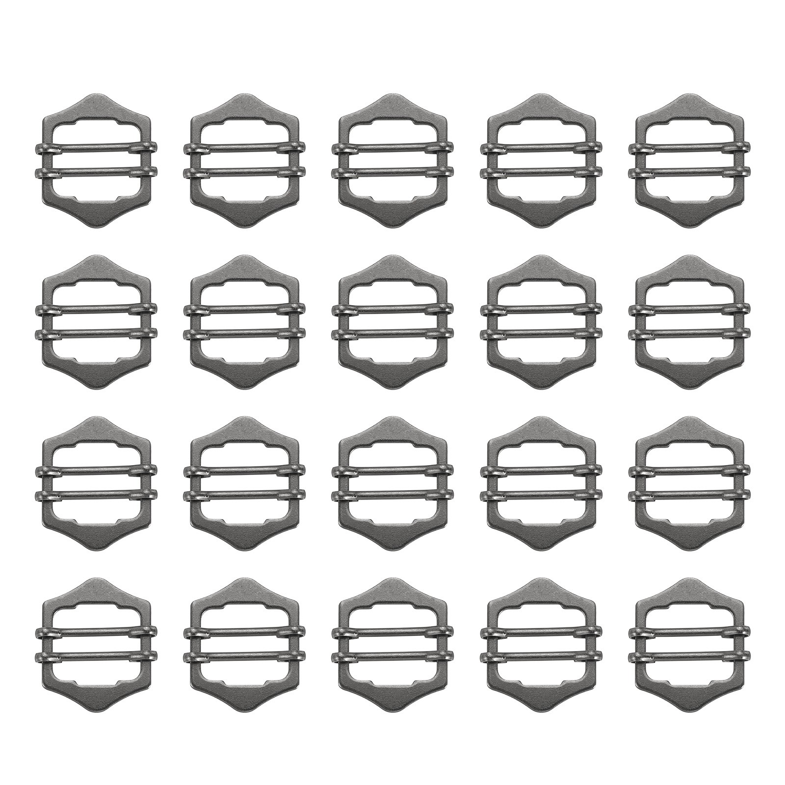 0.8 Inch Vest Buckles 20 Pcs Metal Vest Buckle for Suit Belt, Black