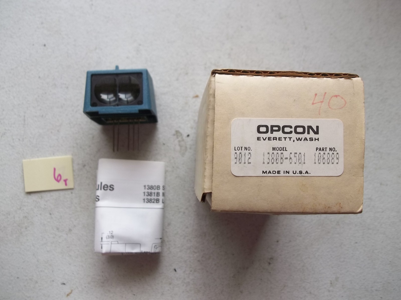 NIB OPCON PROXIMITY SENSOR 1380B-6501 106889 (WL39-2)