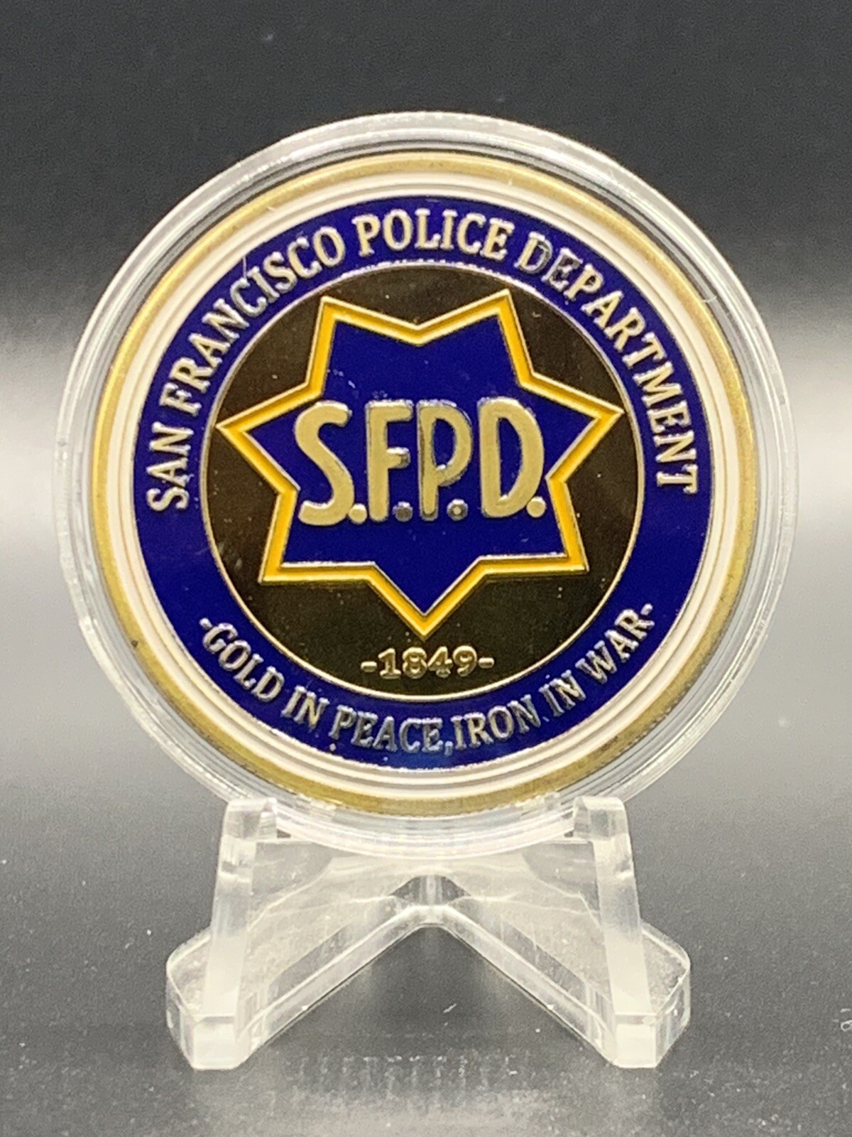 San Francisco Police Department, California St. Michael Challenge Coin V1