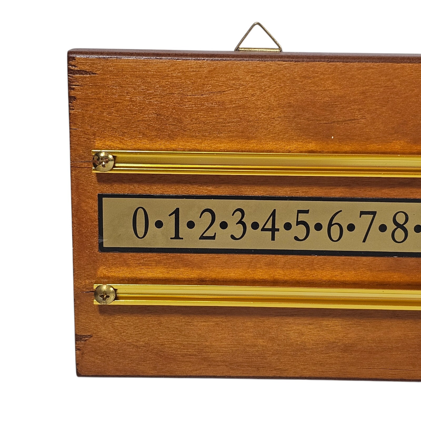 Rectangle Pool Billiard Table Snooker Scoreboard Walnut & Brass Man Cave Gift