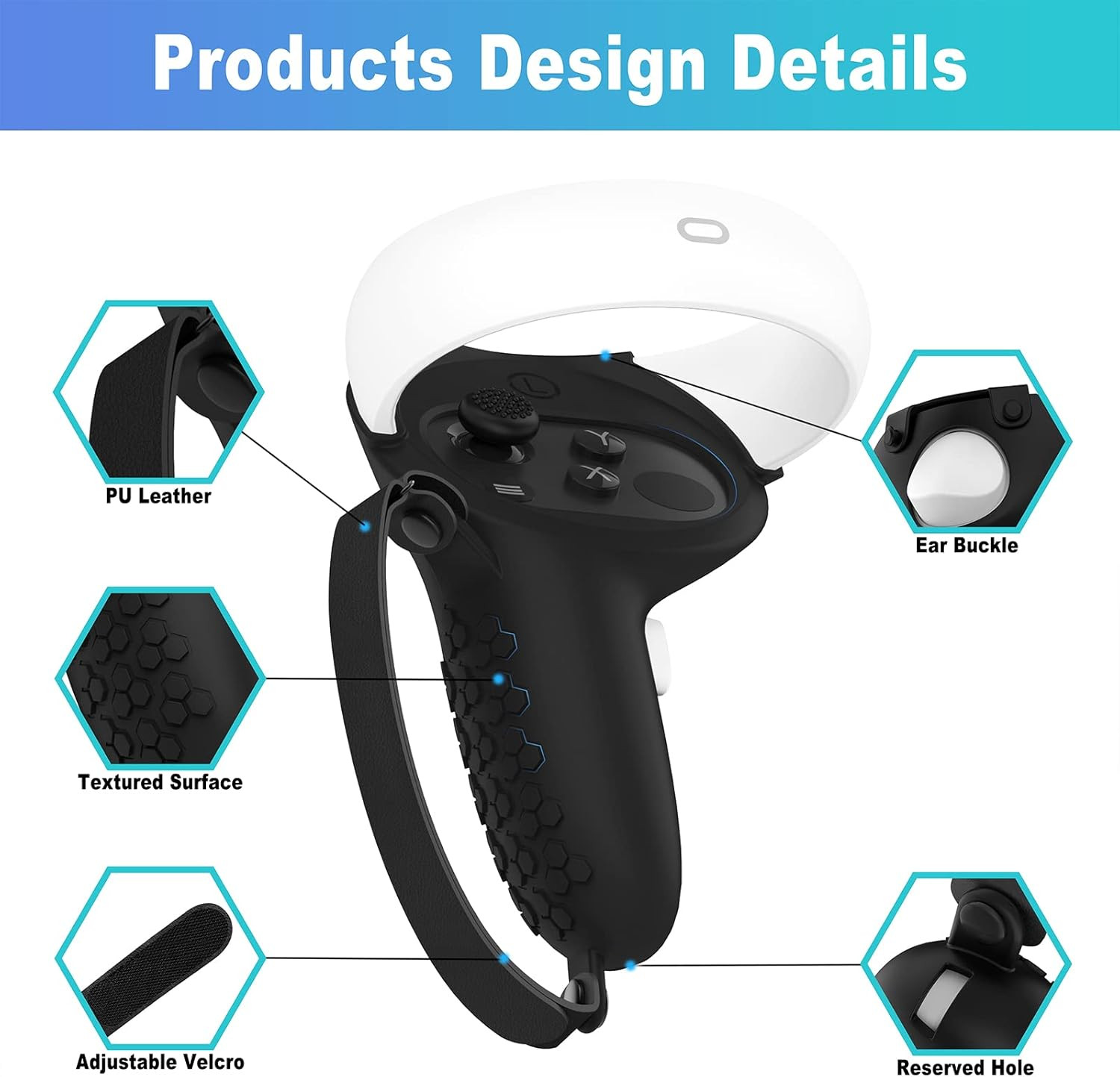 Controller Grip for Oculus Quest 2 Accessories Grips Cover for VR Touch Controll