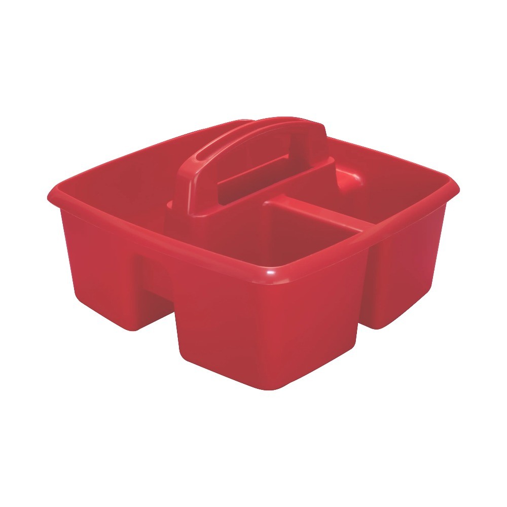Storex Plastic Desktop Organizer Caddy with Handle, Assorted, Set of 5