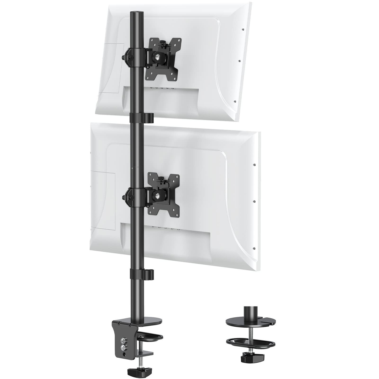 MOUNT PRO Vertical Dual Monitor Stand, Stacked Monitor Mount for 2 Monitors U...