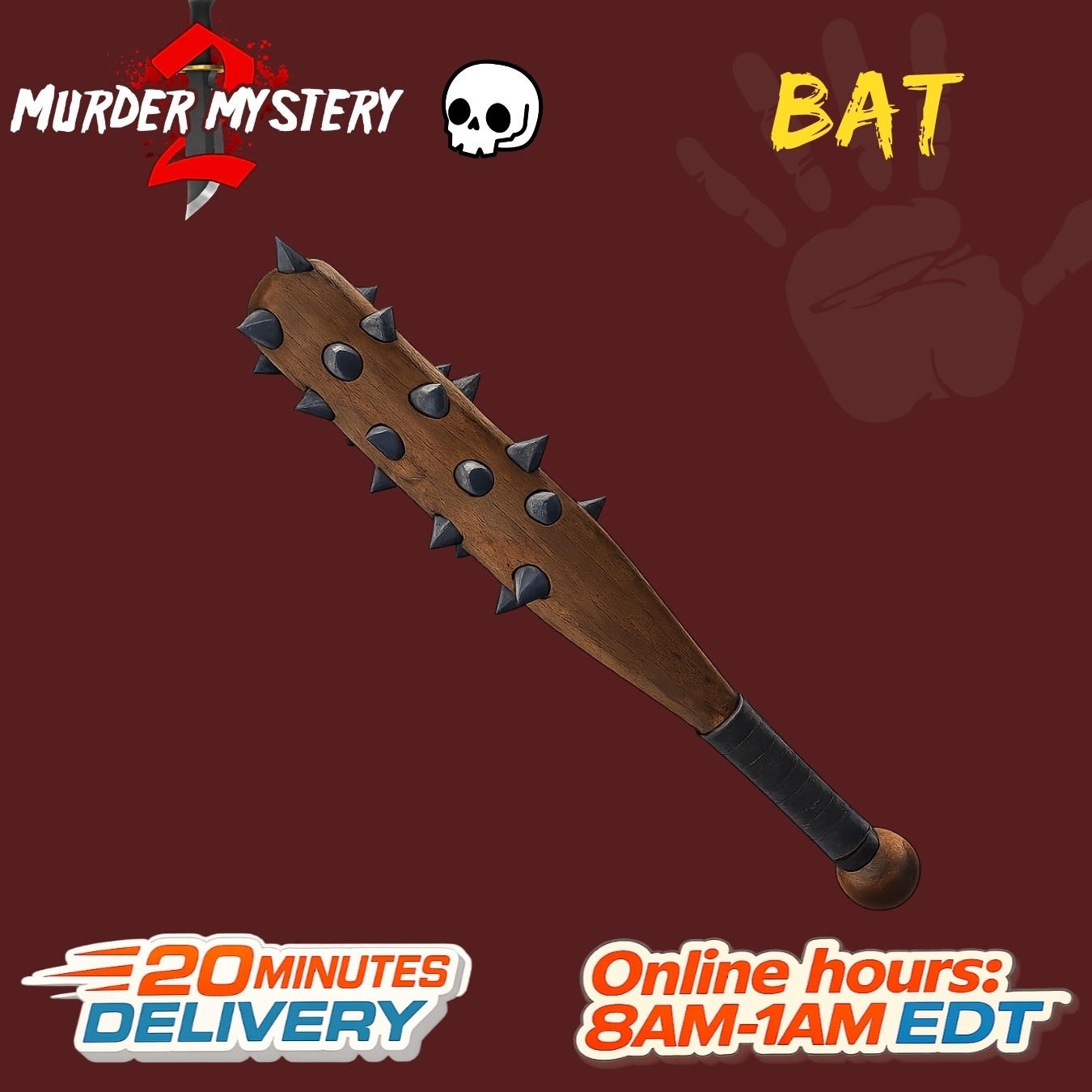 MURDER MYSTERY 2 |MM2 ⚡Bat⚡Cheap + Fast Delivery 🚀