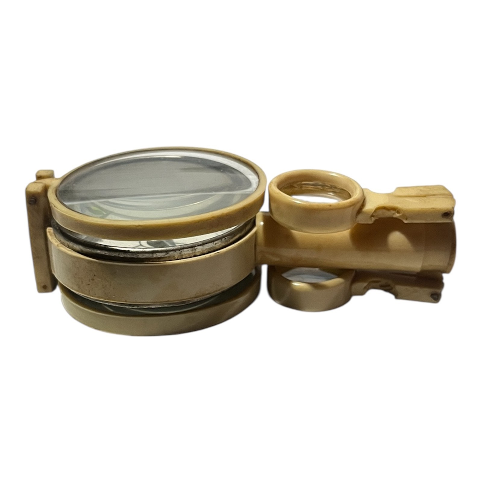 c.1930-1950 German Bakelite Sighting Compass Map Reader Magnifier Lense with Box