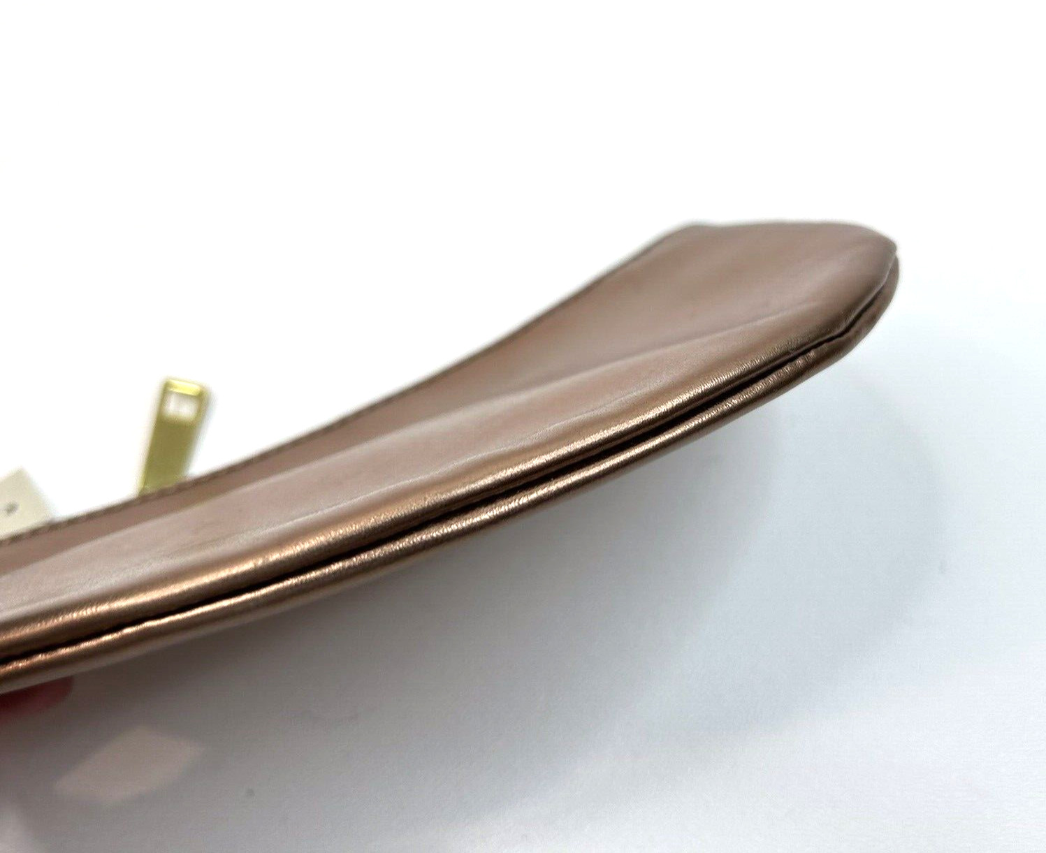 #FOSSIL Sofia Bronze U Shaped Pouch w/Brass Zipper Pull NWT