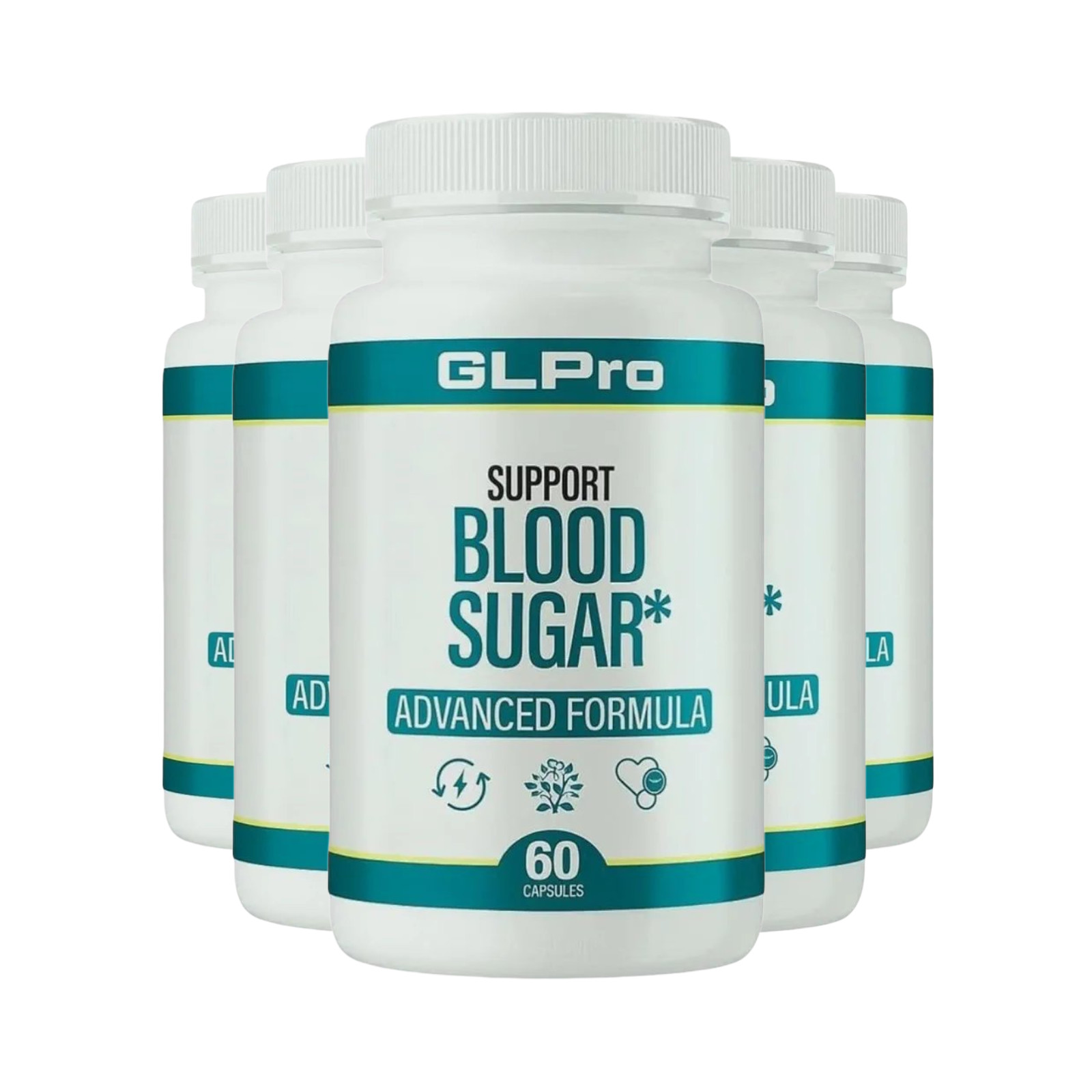 5-Pack GLPro Capsules – GL Pro Natural Blend Glycogen Blood Support - 300 Caps