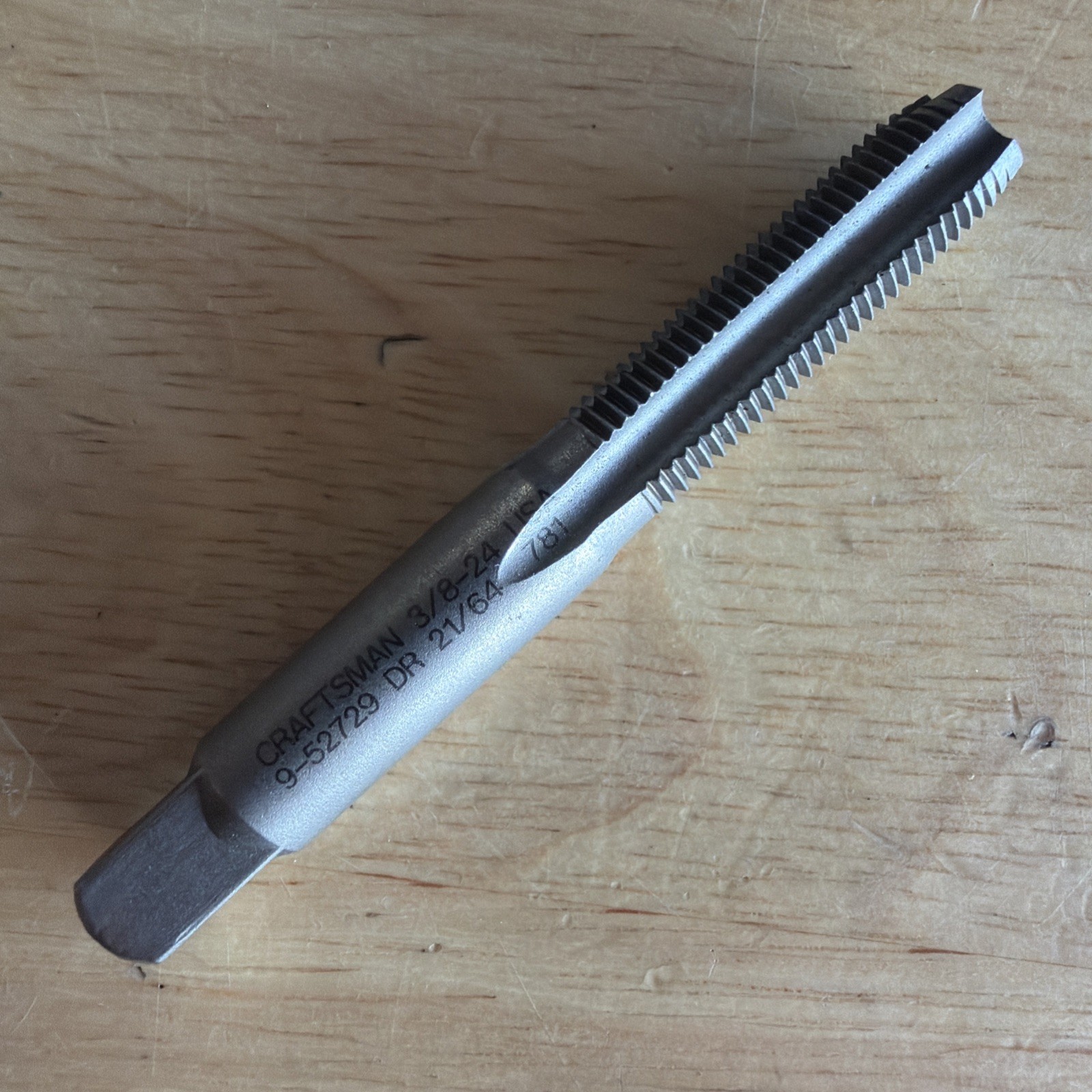 Craftsman Professional 3/8" - 24 Tap 9 52729 for Tap & Die Set 52306 USA