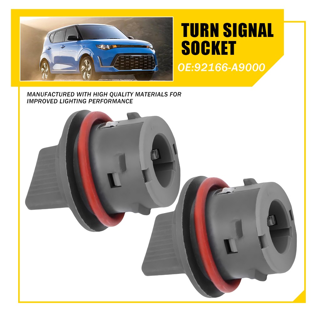 2Pcs Fit For 2019-2025 Kia Soul Front Turn Signal Socket 92166-A9000 Kia OEM New