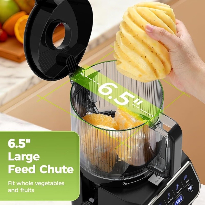 Whole Fruit Juicer 100oz Large Capacity Cold Press Auto-Reverse Quiet Clean New