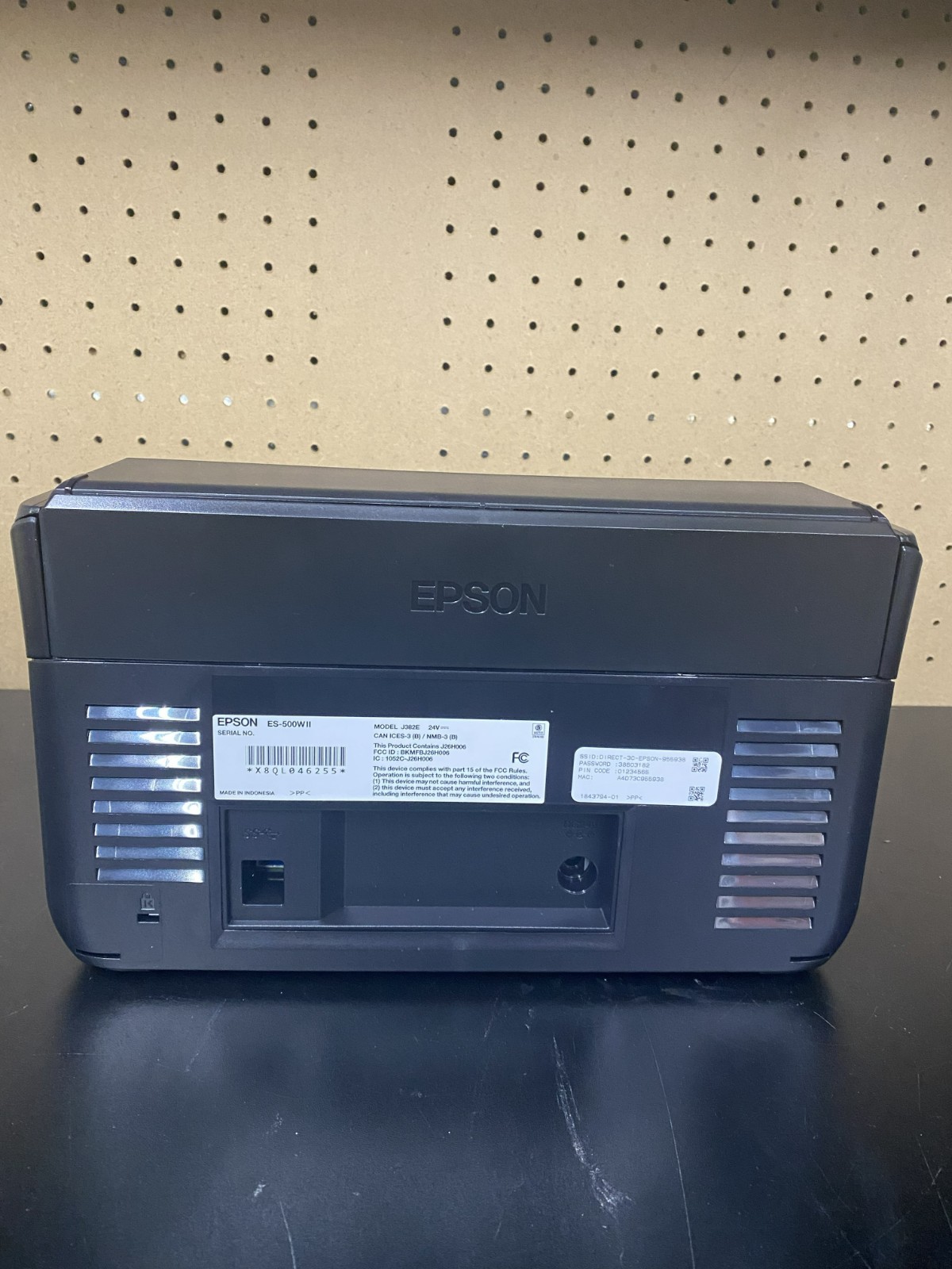 NEW EPSON ES-500WII wireless DOCUMENT SCANNER NOB - GREY - ETHERNET