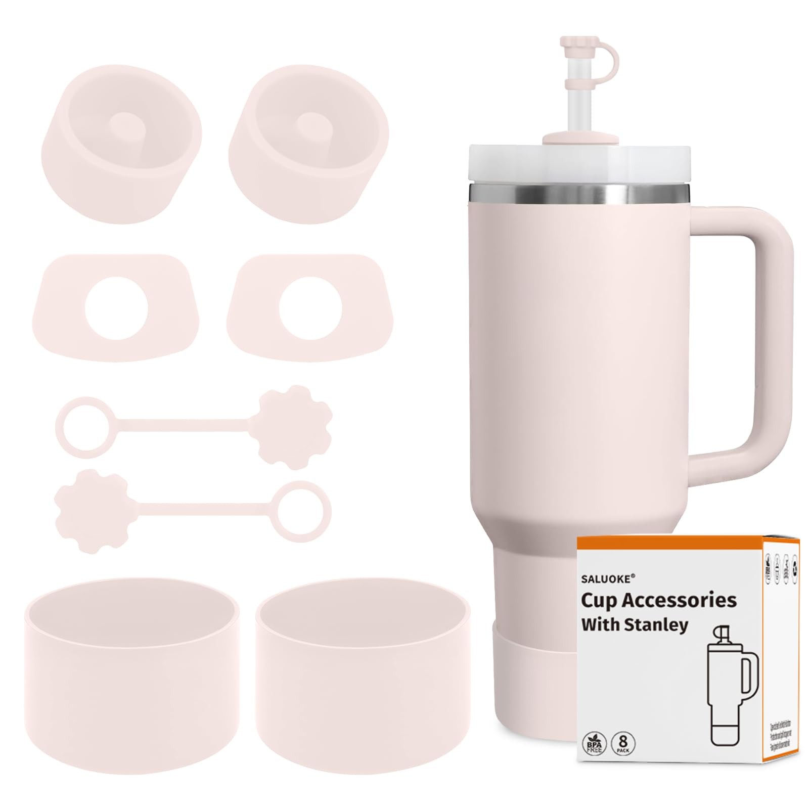 Stanley Cup Accessories - 8 Pcs Set,Stanley Cup Boot | Including Straw Cover Cap