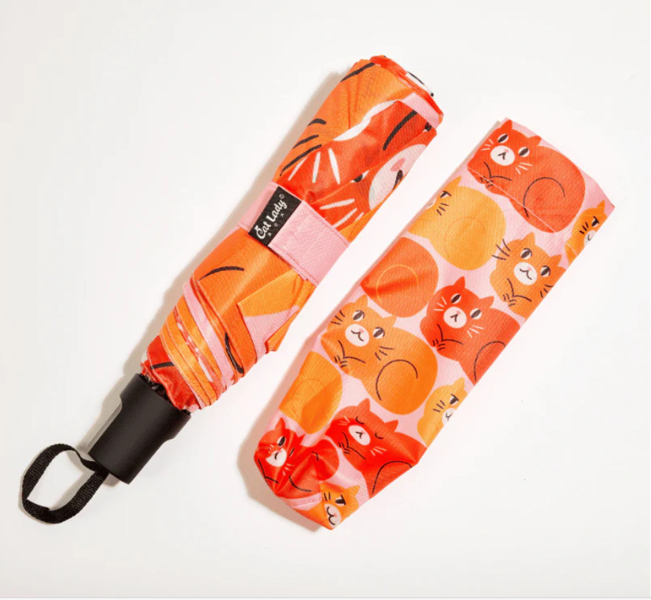 Orange Cat Umbrella by  Cat Lady Box -  NWT