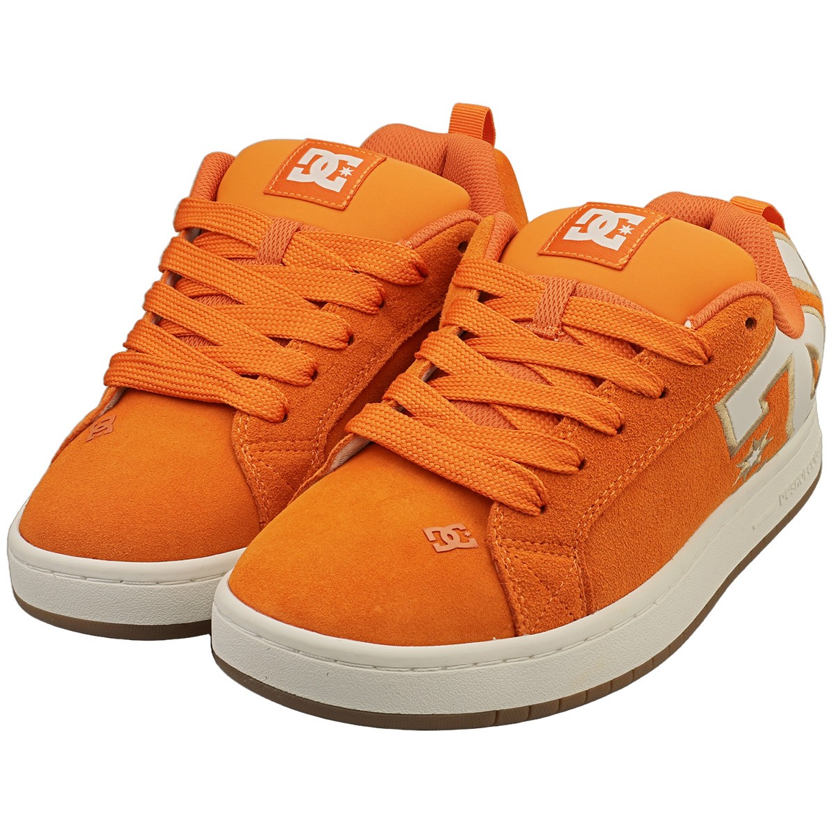 DC Shoes Court Graffik Se Mens Skate Sneakers in Orange White