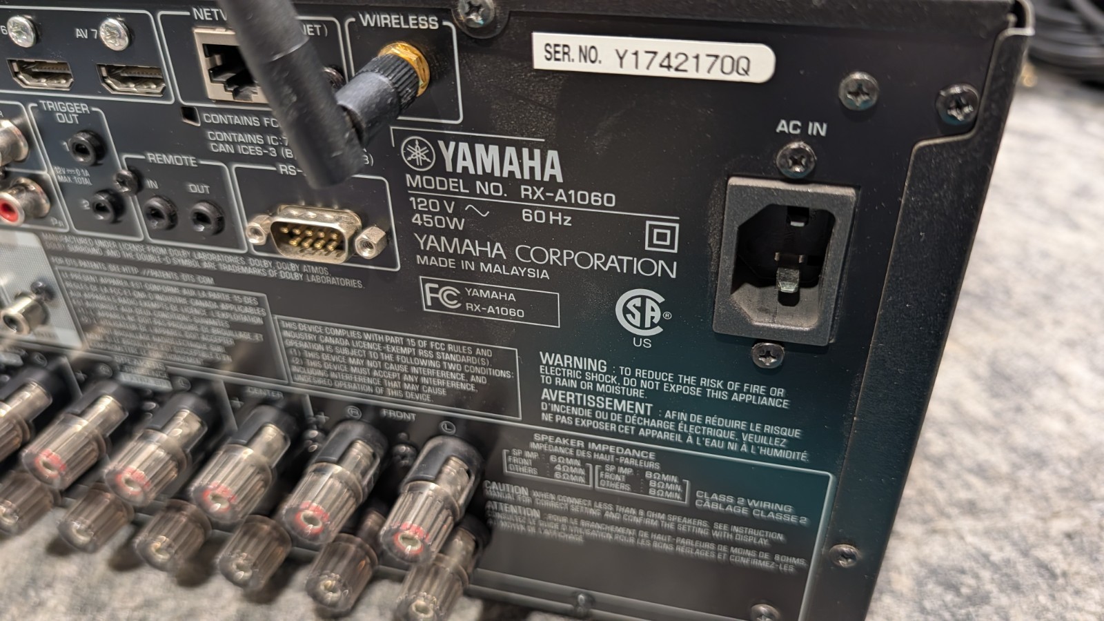 Yamaha AVENTAGE RX-A1060 Receiver Bundle W/ Remote