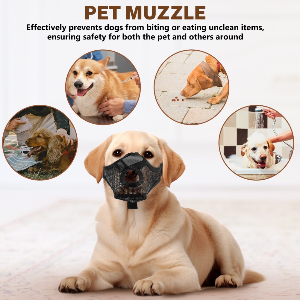 Short Snout Dog Muzzle Breathable Muzzles Adjustable for Grooming
