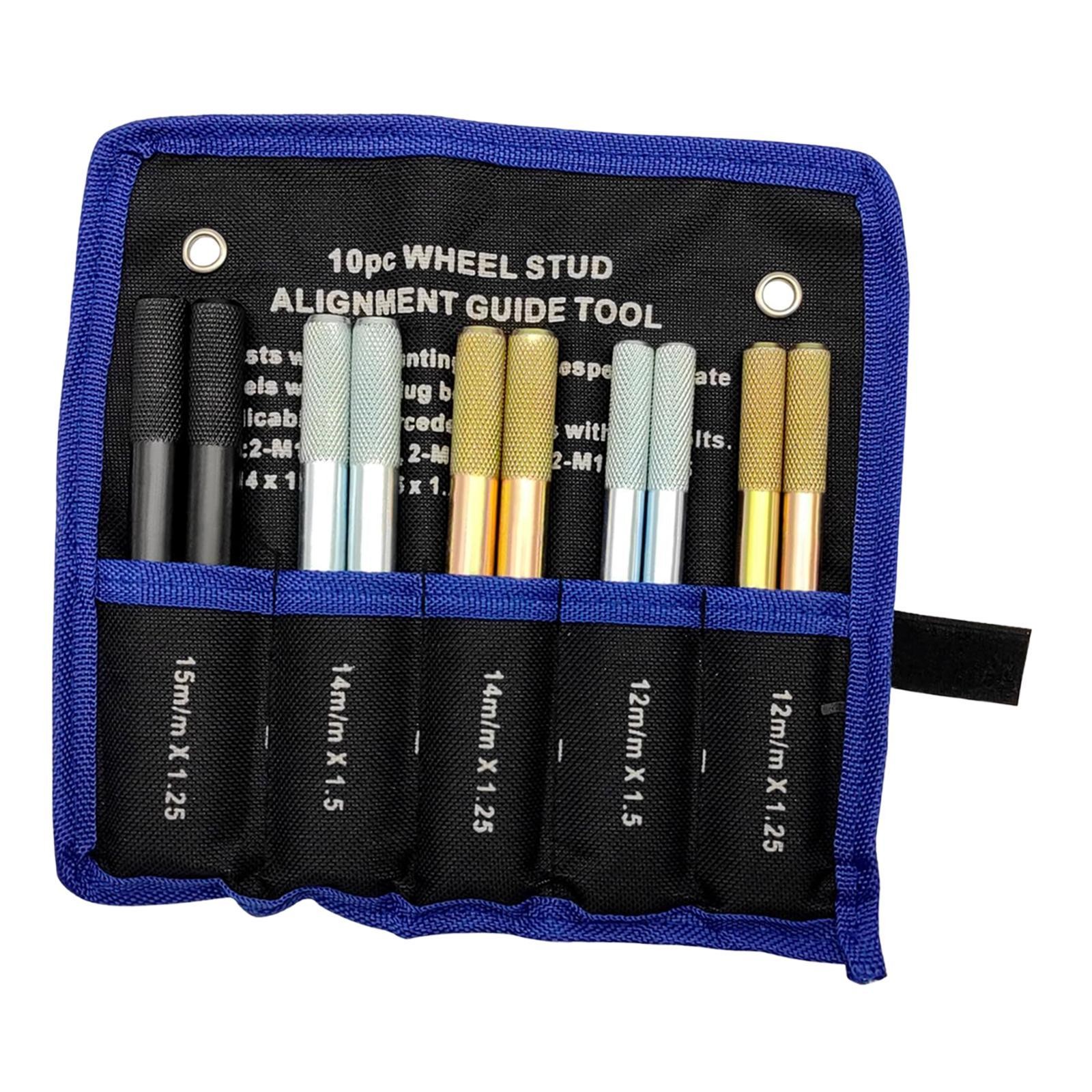 10x Wheel Alignment Pins Fixing Bolts M14x1.5/1.25, M12x1.5/1.25, M15x1.25 Wheel