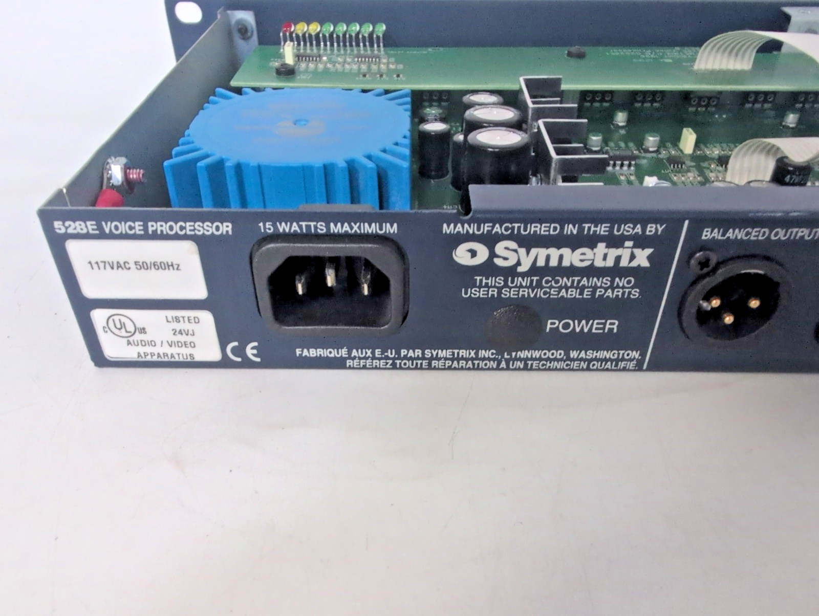 Symetrix 528E Voice Processor-Missing Top Cover