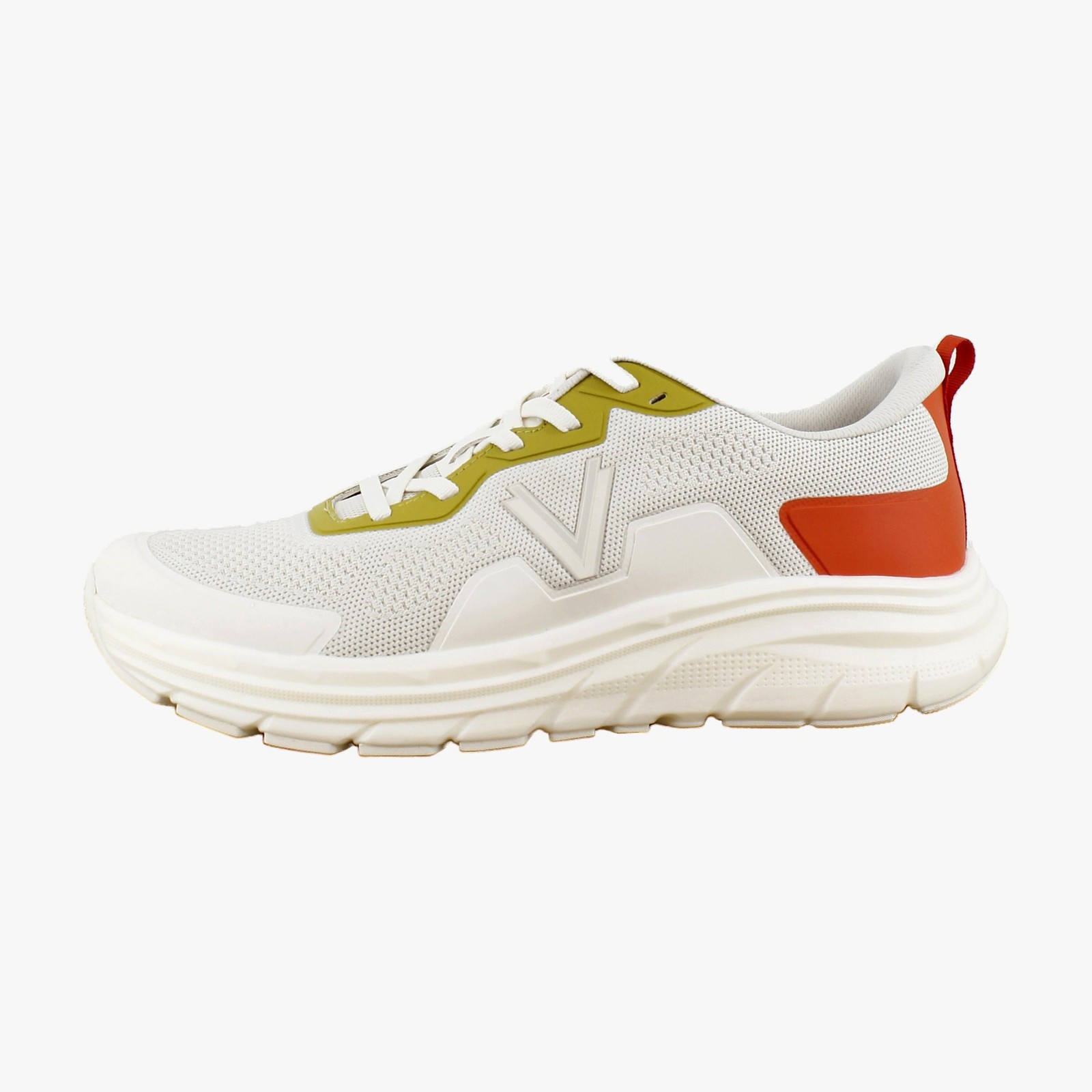 Vionic Mens Walk Max Mens Athletic Cream/Tangerine Tango