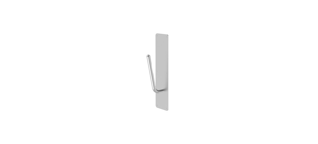 Arm Pull with Plate, 3/4" Diameter, 4" x 16" Plate, 630/US32D Stainless Steel