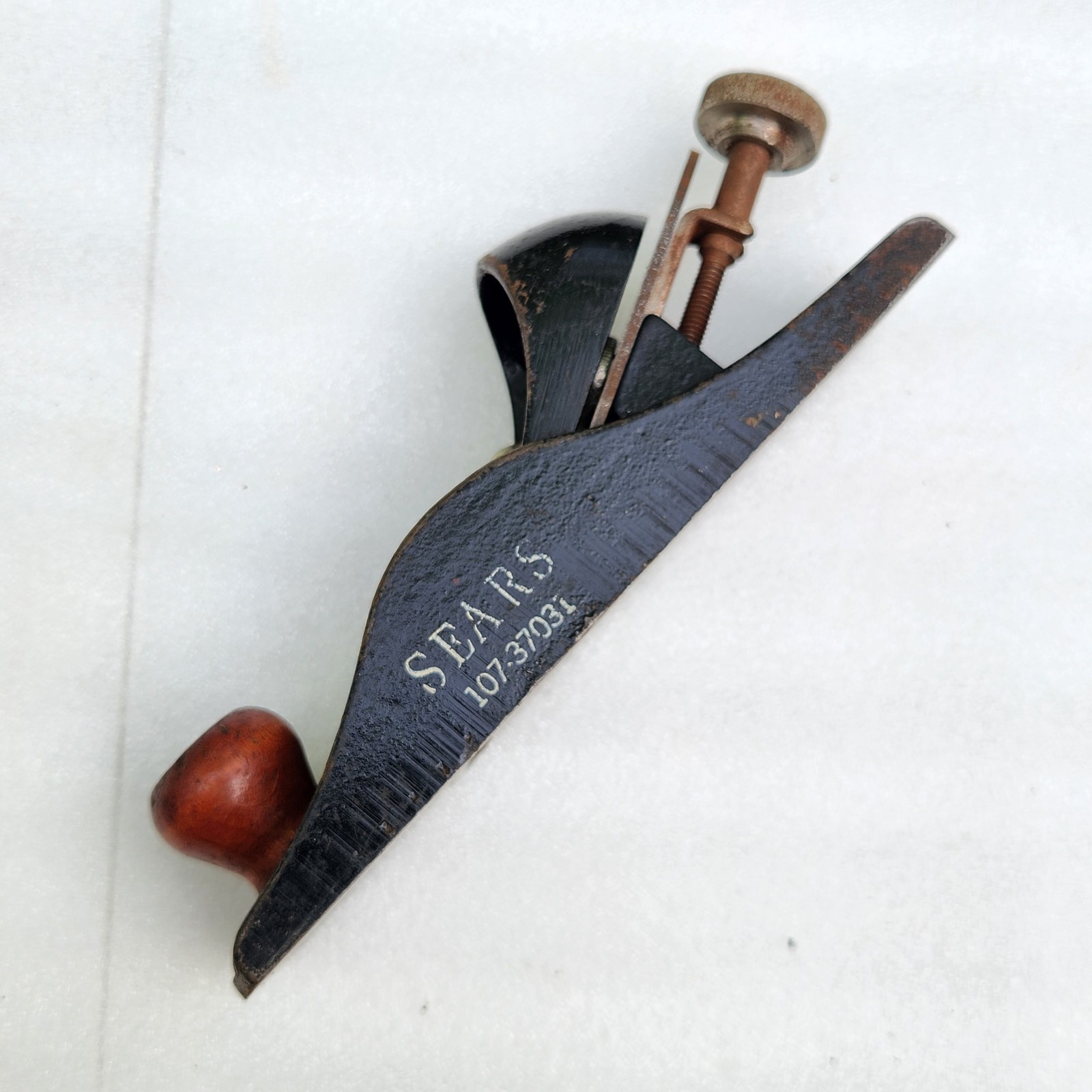 Vintage Sears 107-37031 Black Hand Block Plane Tool 7 inch Made USA , BN3860