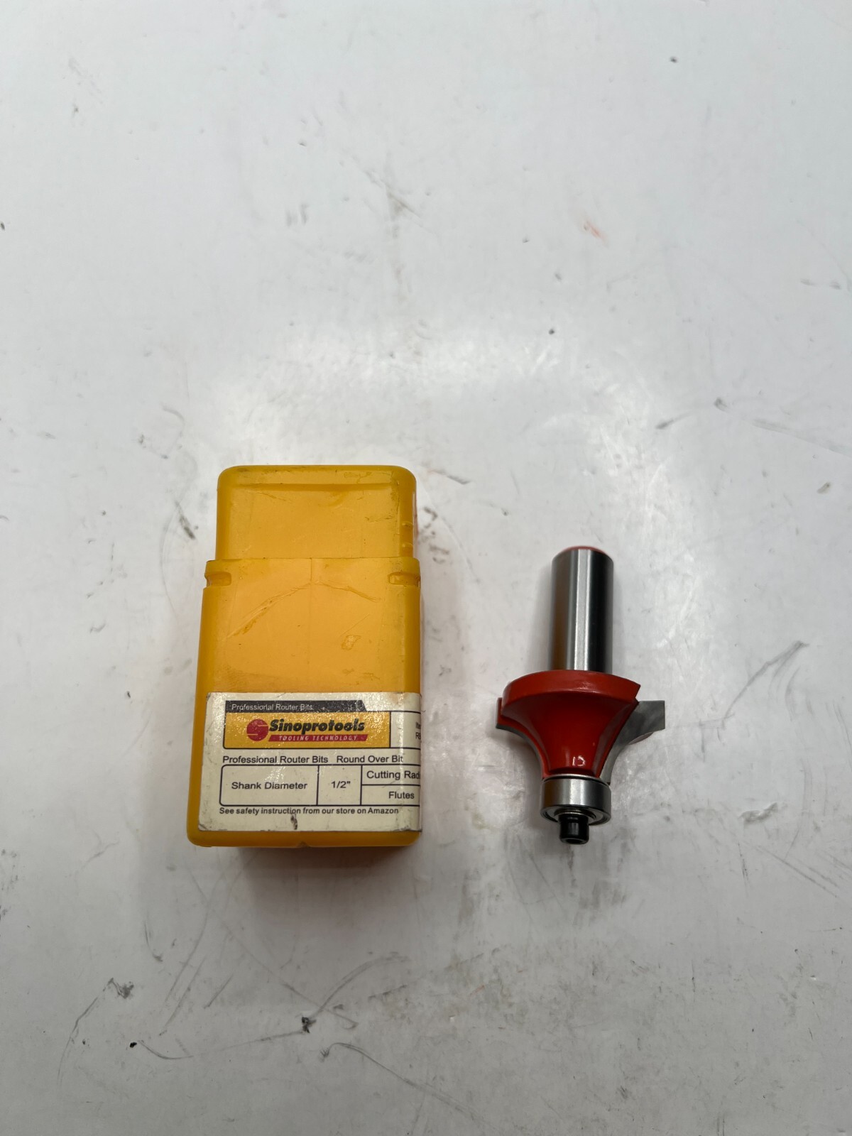 Sinoprotools Professional Router Bits, Round Over Bit, 1/2" Shank Diameter, 2FL
