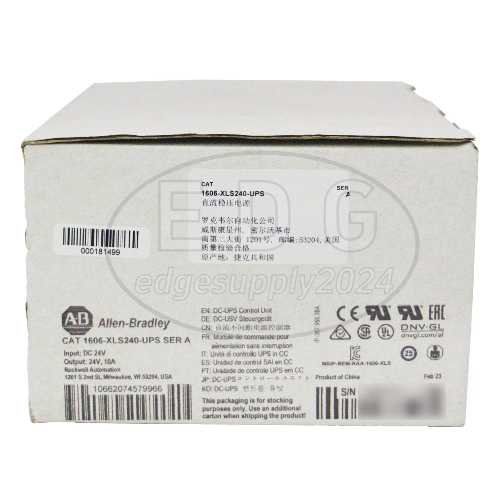 New Allen-Bradley1606-XLS240-UPS Performance Power Supply  22.5-30V DC, 240W