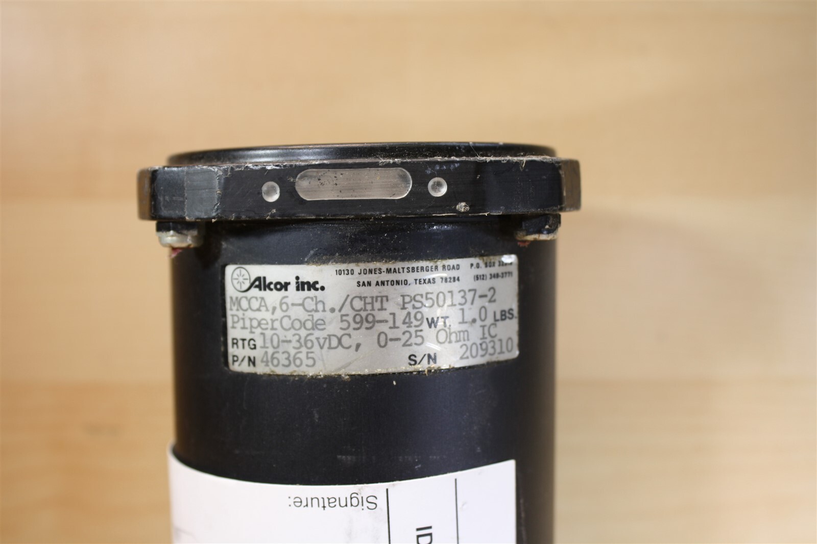Alcor 46365 CHT Indicator Piper 599-149