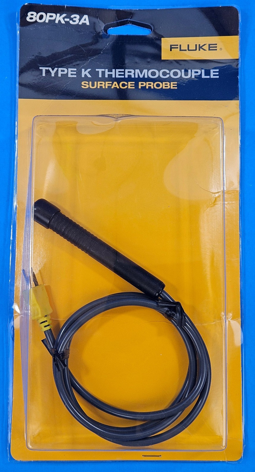 Fluke 80PK-3A Type K Thermocouple TC Surface Temperature Thermometer Probe