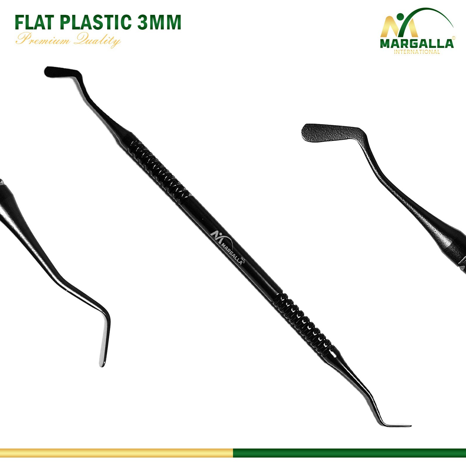 Dental Flat Plastic Filling 3mm Restorative Amalgam Double Ended Mate Black