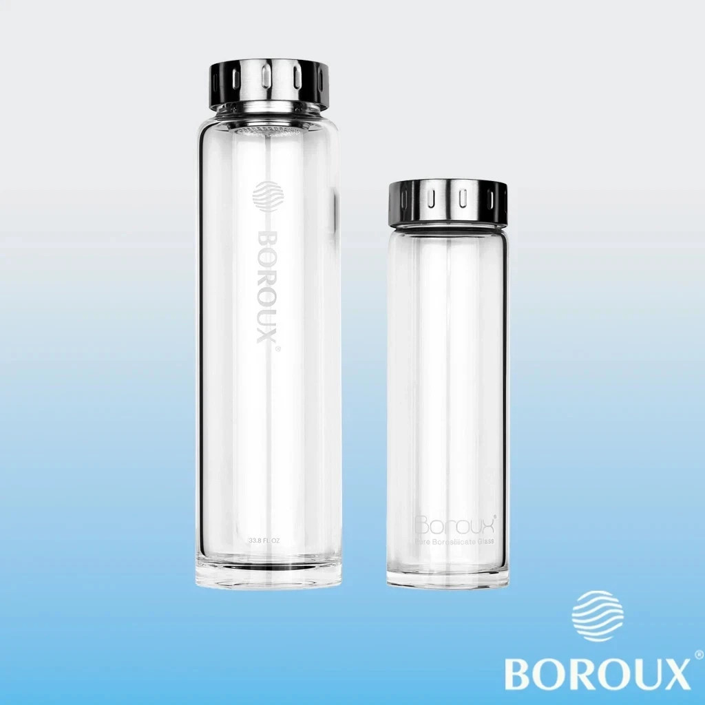 Glass Water Bottle made with Real Borosilicate Glass