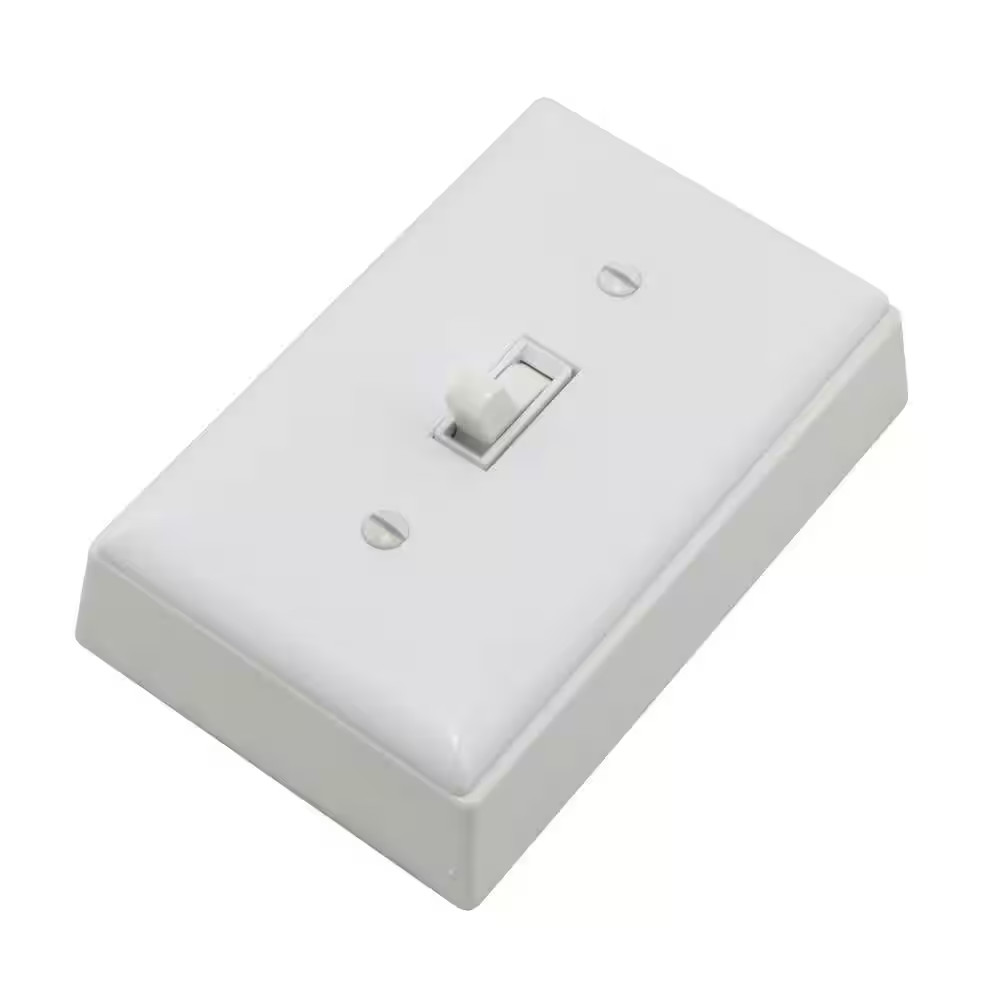 Wiremold Non-Metallic PVC Raceway 15 Amp Toggle Switch Box Kit with Faceplate an