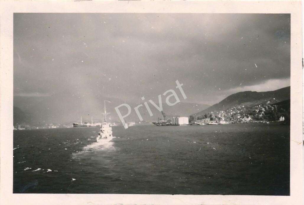 Kriegsmarine Entrance Into Fjord Harbor Of Bergen Norway Photo M1.73