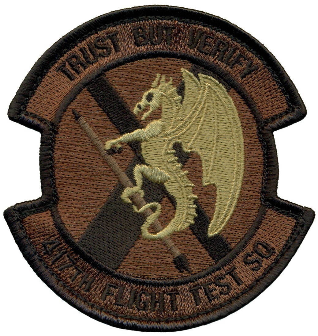 USAF 417th FLIGHT TEST SQUADRON PATCH - DESERT