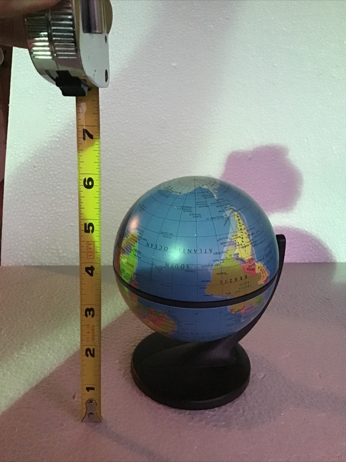 Replogle Mini Globe Desk Size 6 x 4 Inch 2001 Dual Direction Spin