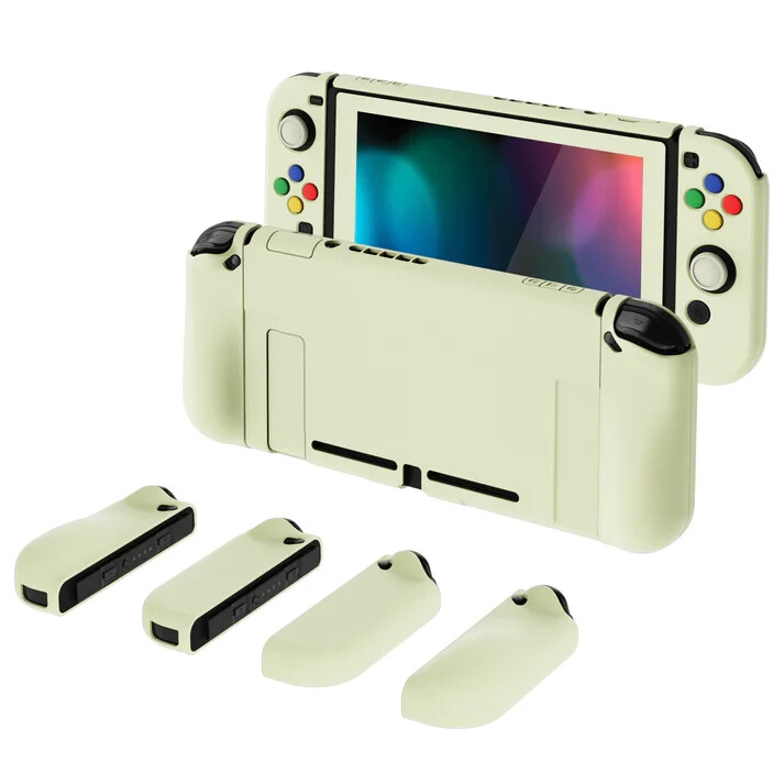 PlayVital AlterGrips Dockable Protective Case for Nintendo Switch Antique Yellow