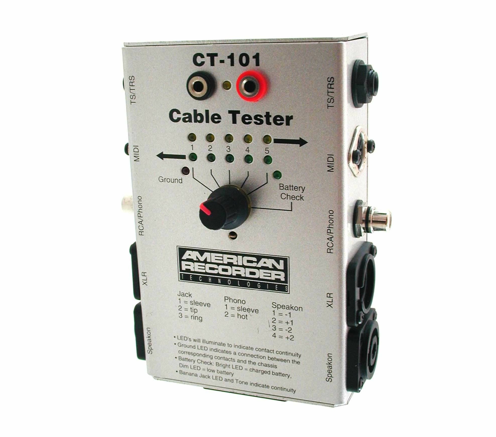 AMERICAN RECORDER Multi-Function Audio Cable Tester