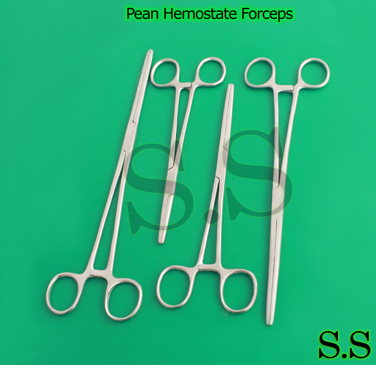 4 Rochester Pean Hemostat Forceps 7"+8"+9"+10" Straight Surgical Instruments