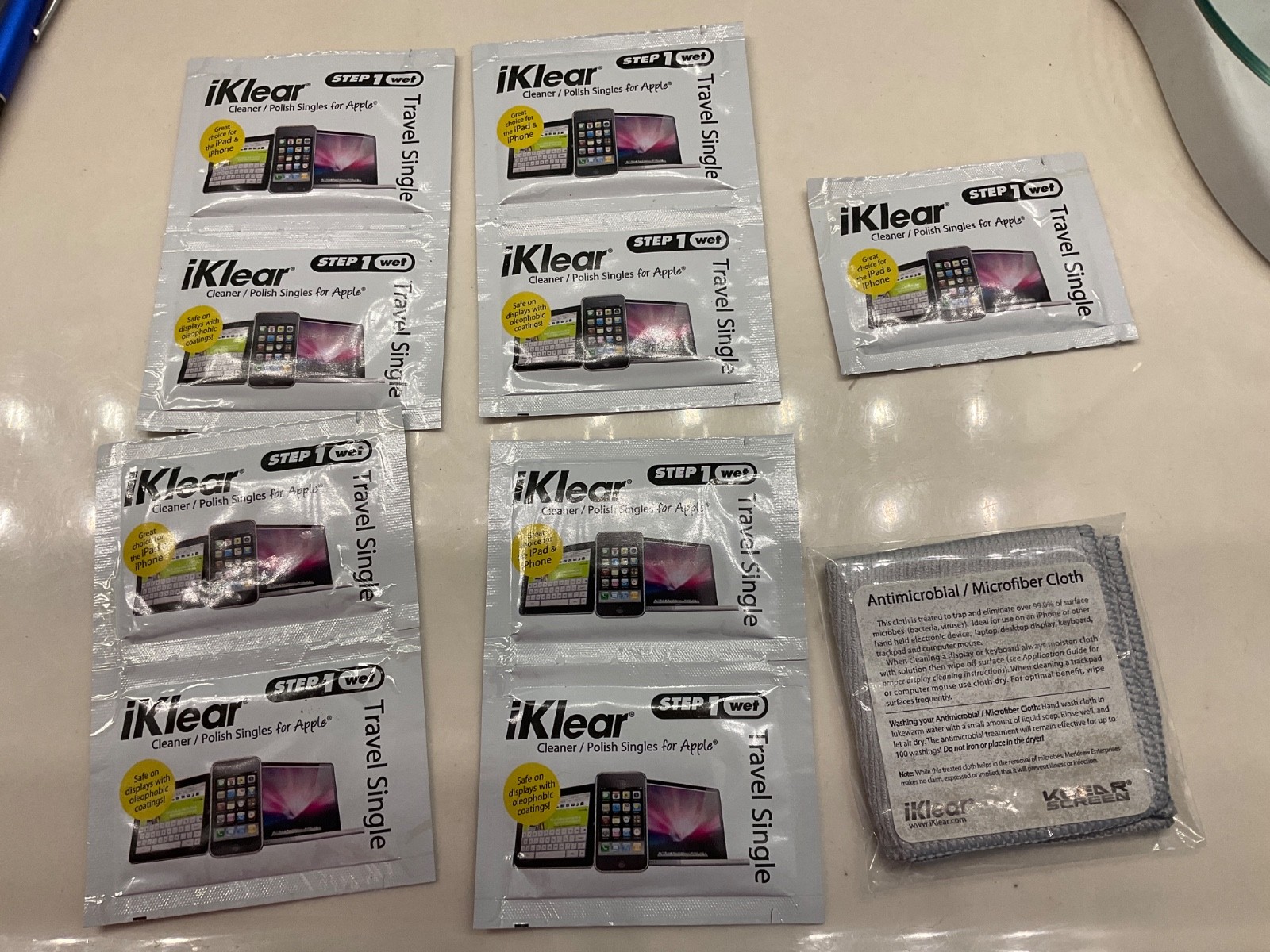 iklear travel singles cleaning cloths