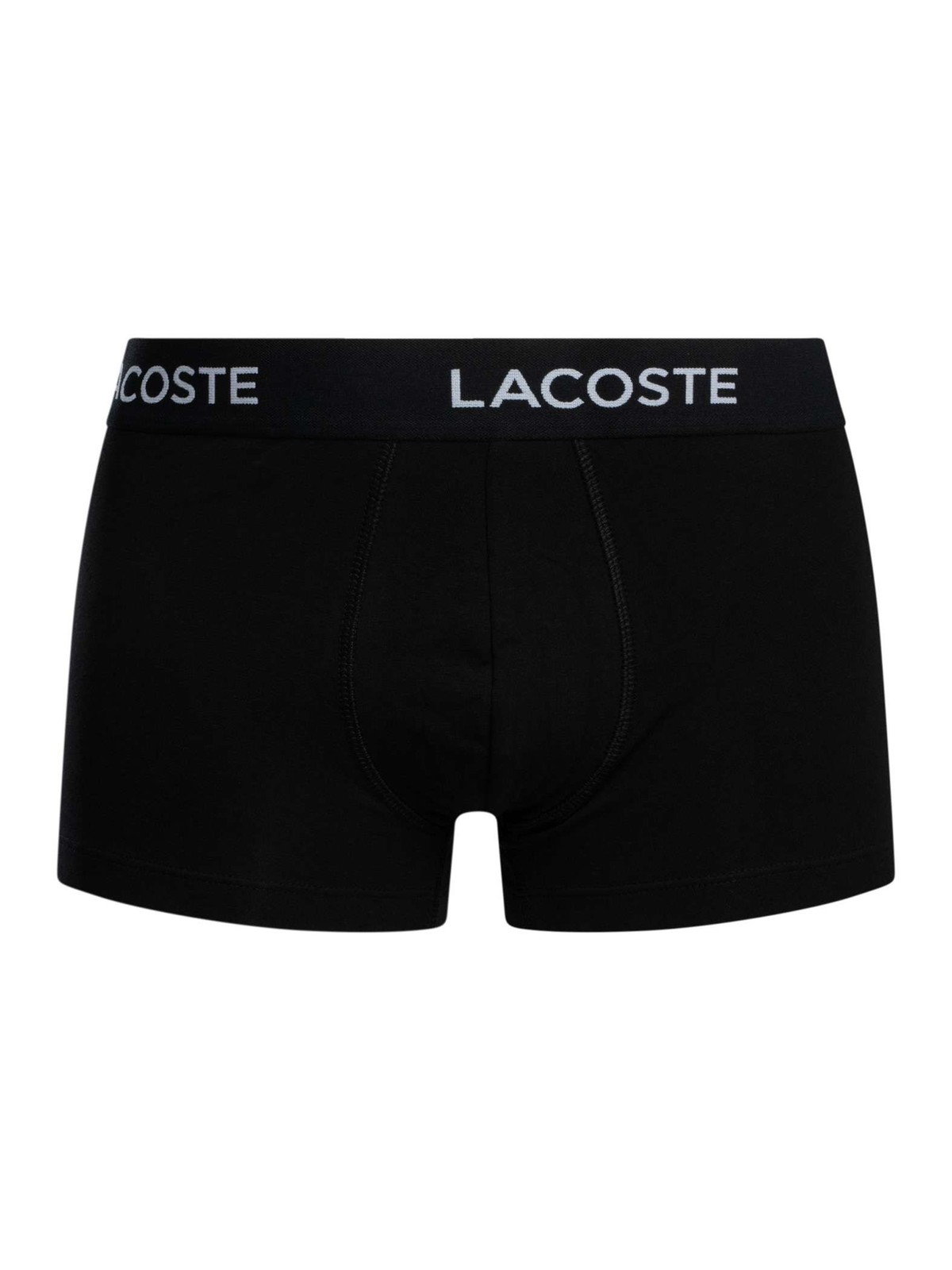 Lacoste Men's 5 Pack Cotton Stretch Trunks, Black