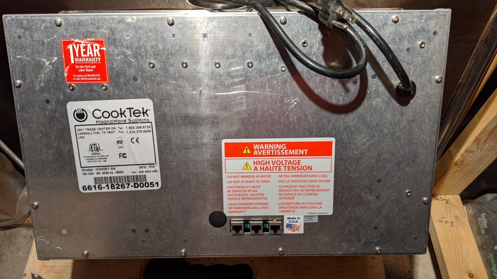 CookTek Induction Warmer