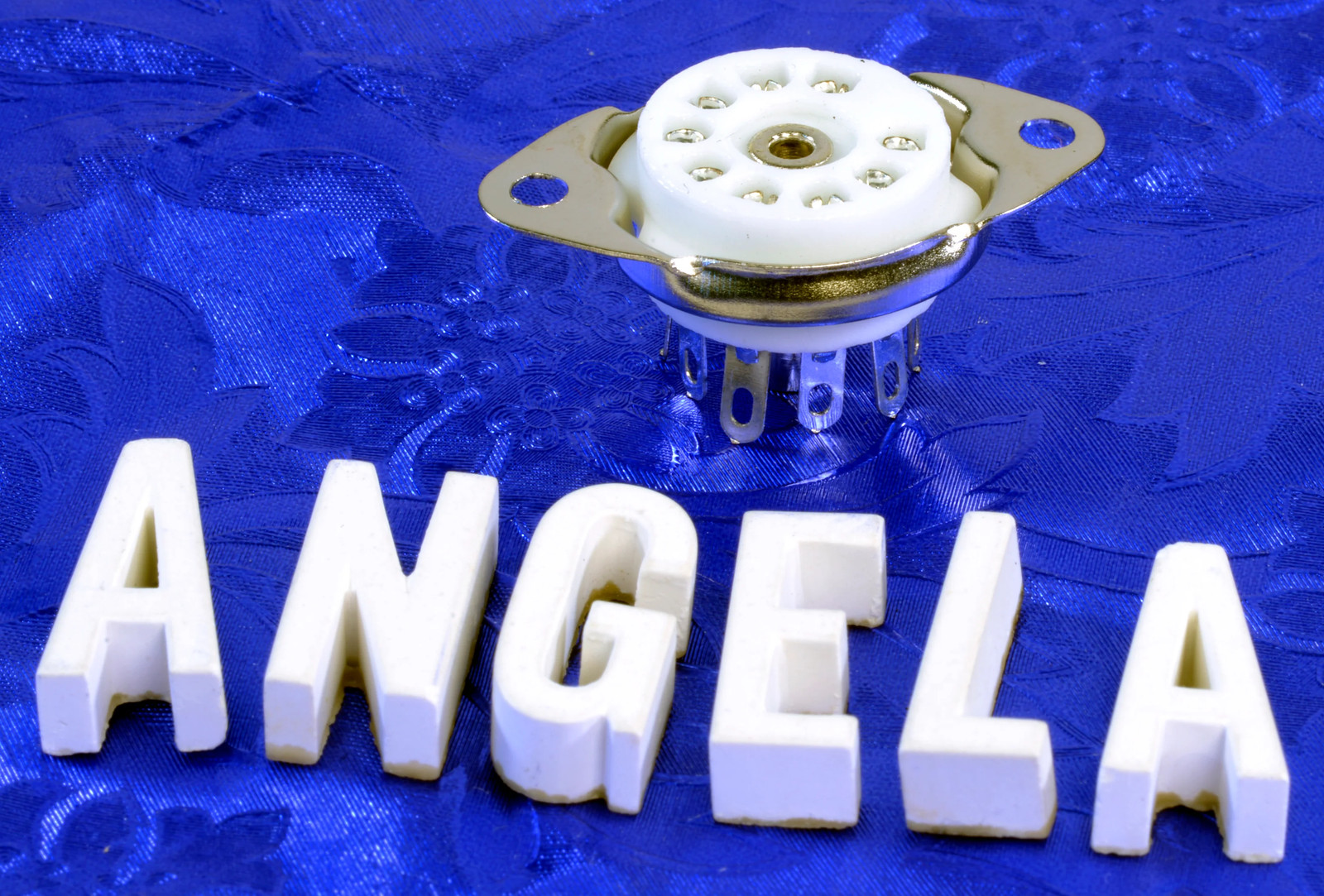 9 Pin Angela Instruments Premium  Tube Socket Nickel Plating / Ceramic, #93762