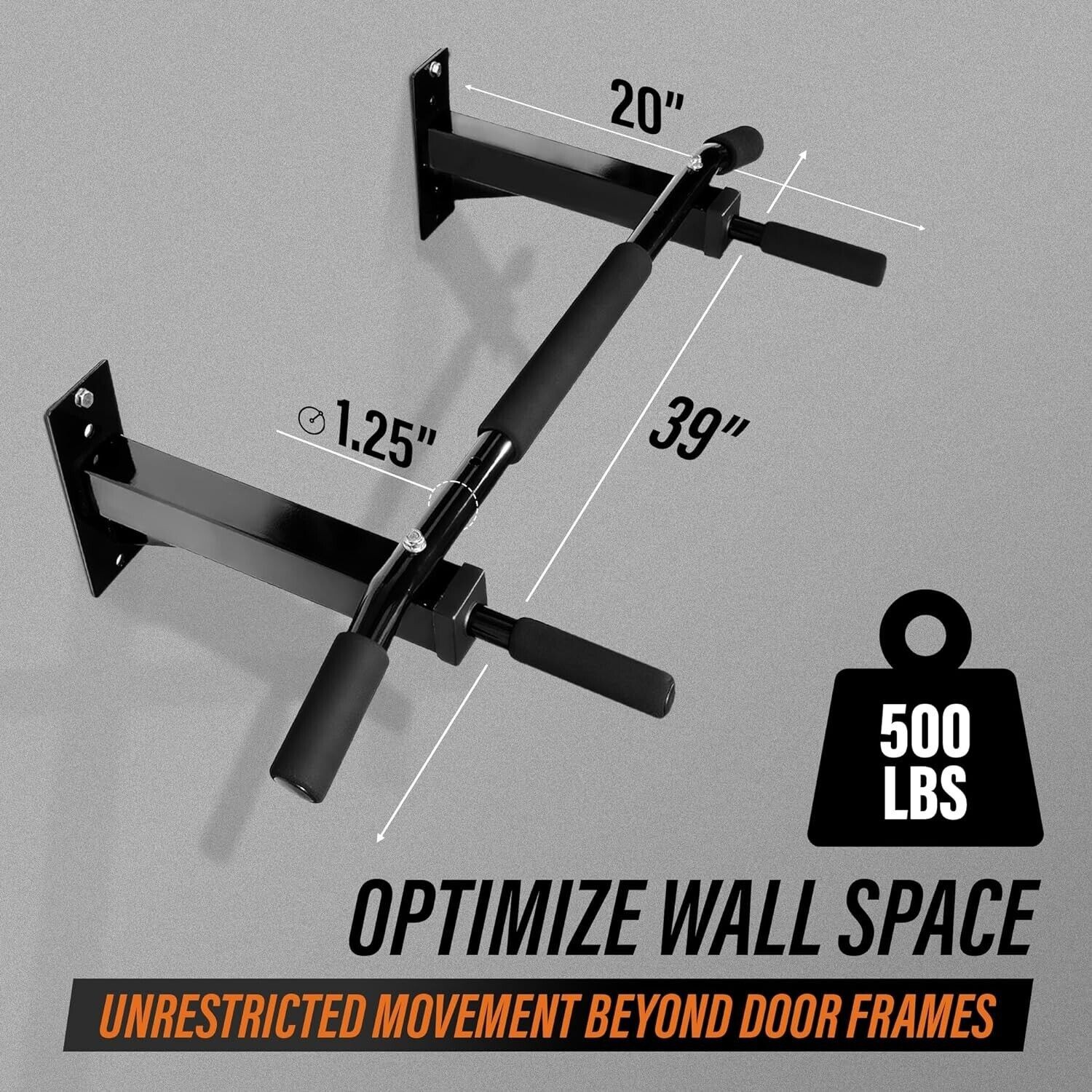 Pull Up Bar Wall Mounted Multifunctional Wall Mounted Pull Up Bar For Home