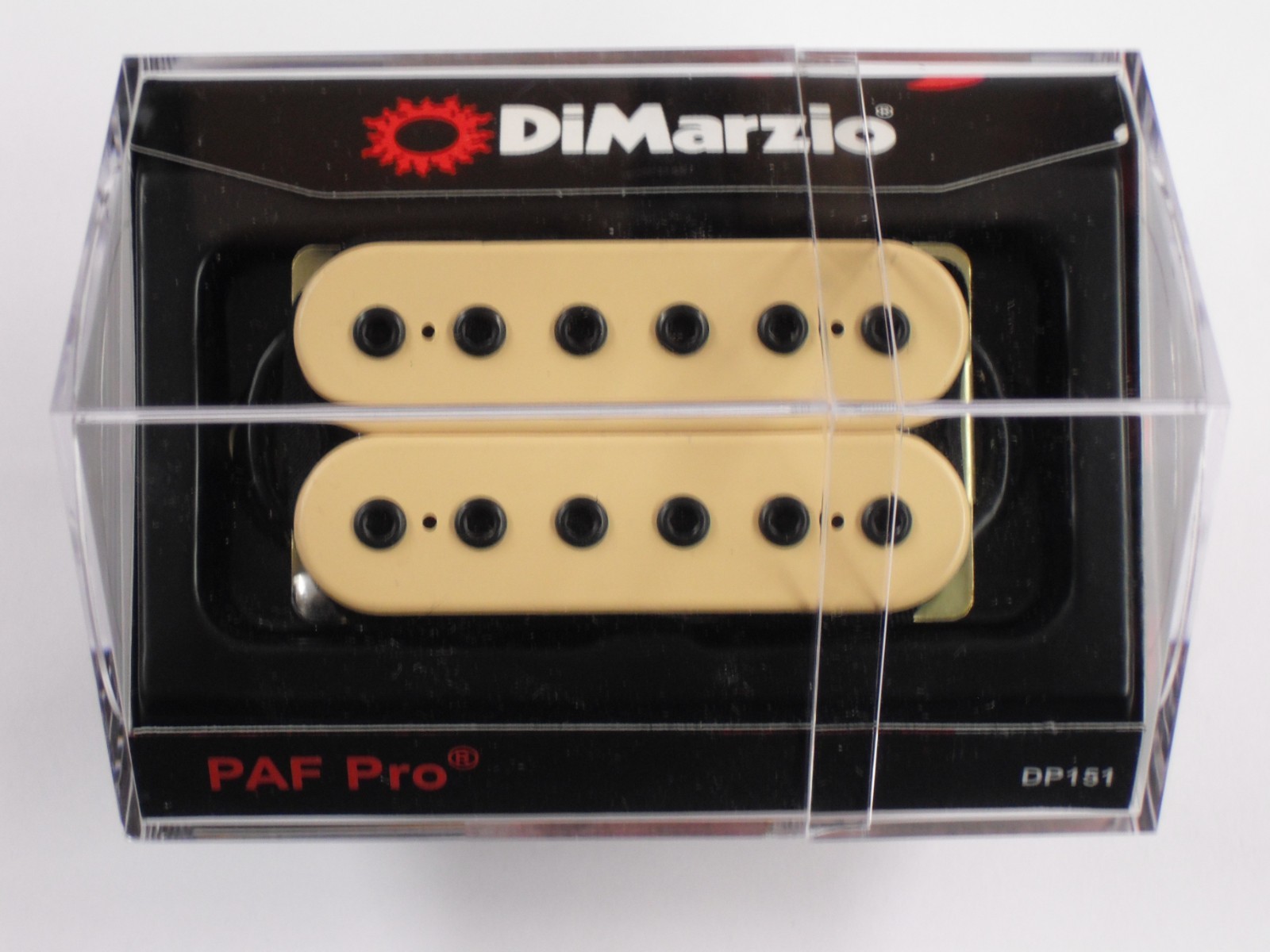 DiMarzio REGULAR SPACED PAF Pro Humbucker Creme W/Black Poles DP 151