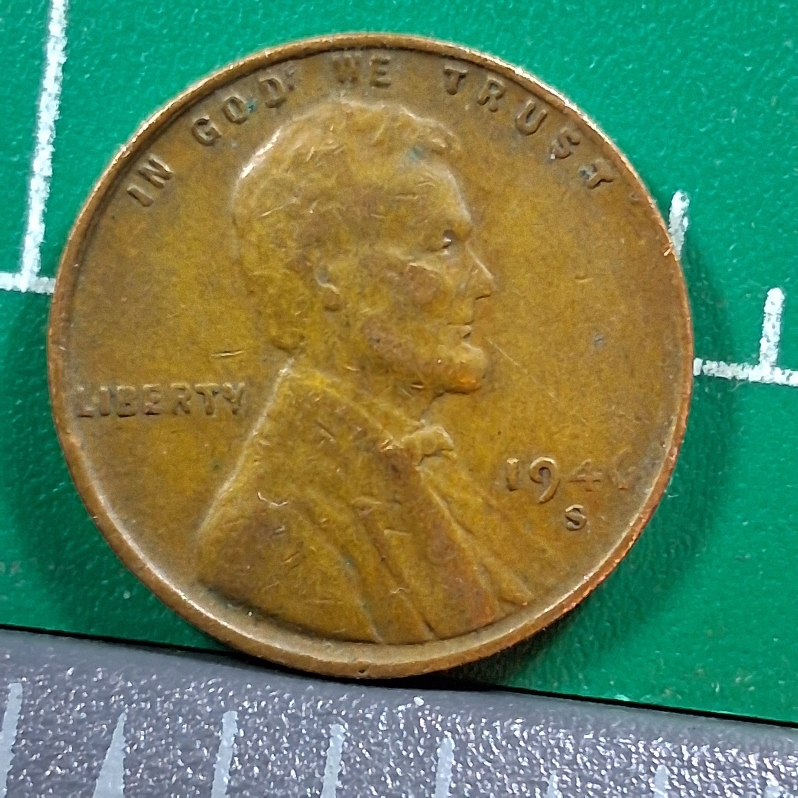 1946-S United States USA Abraham Lincoln Wheat Penny 1 Cent Copper Coin