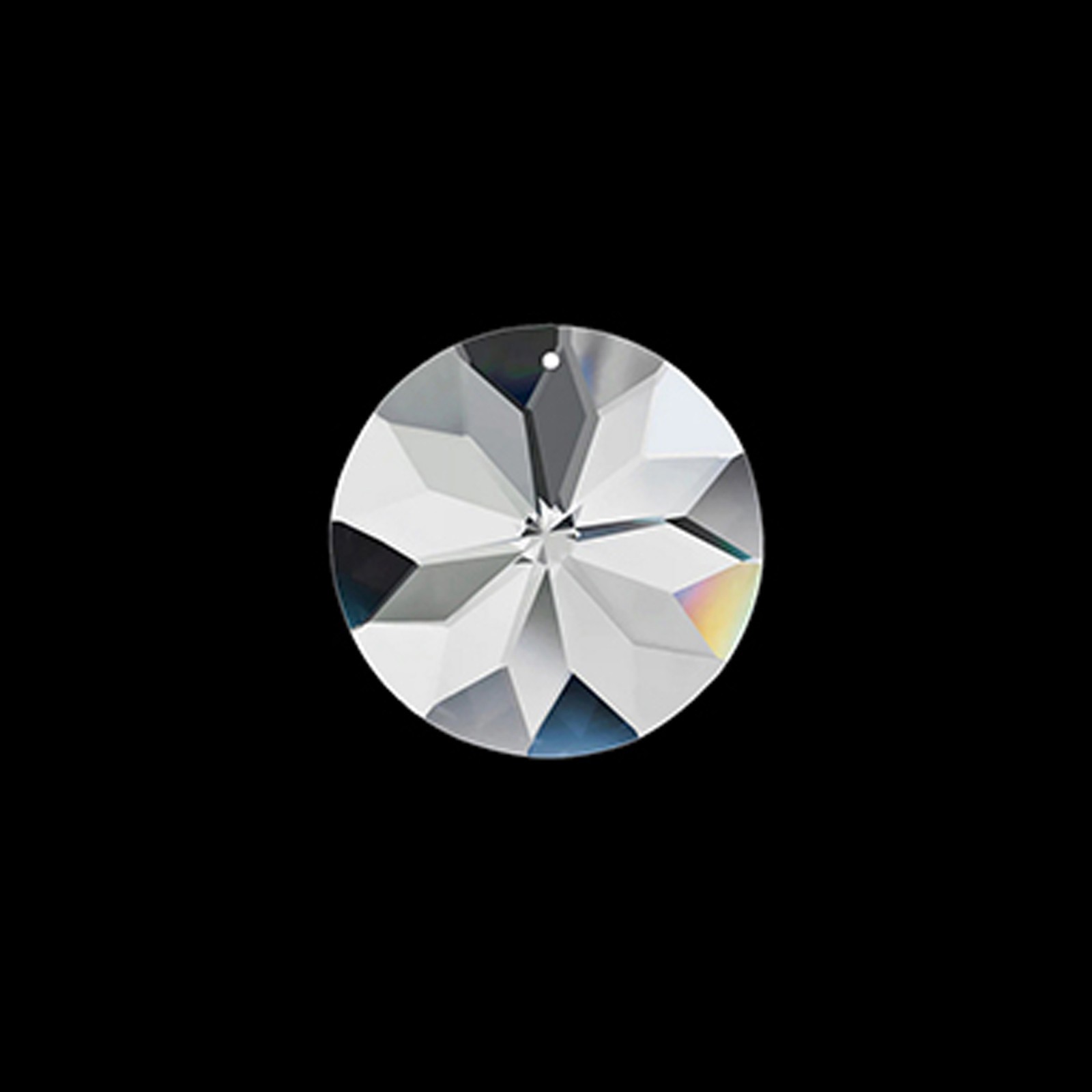 Asfour Crystal Round Prism Suncatchers– 45mm #1041 Chandelier Parts - 1 Hole
