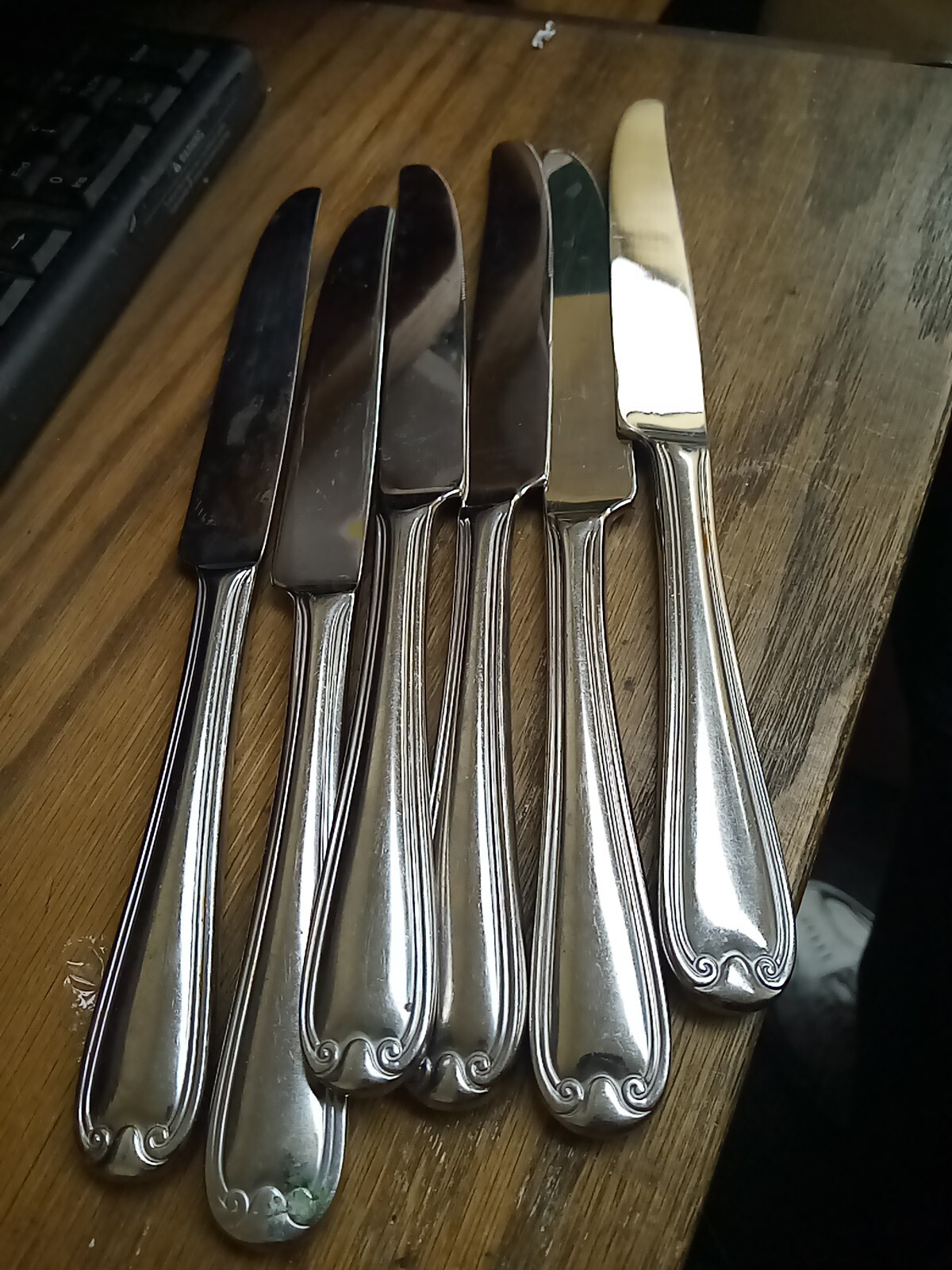 Reed & Barton Stainless Colby 18/10 9 5/8" Dinner Knives (Set Of 6)