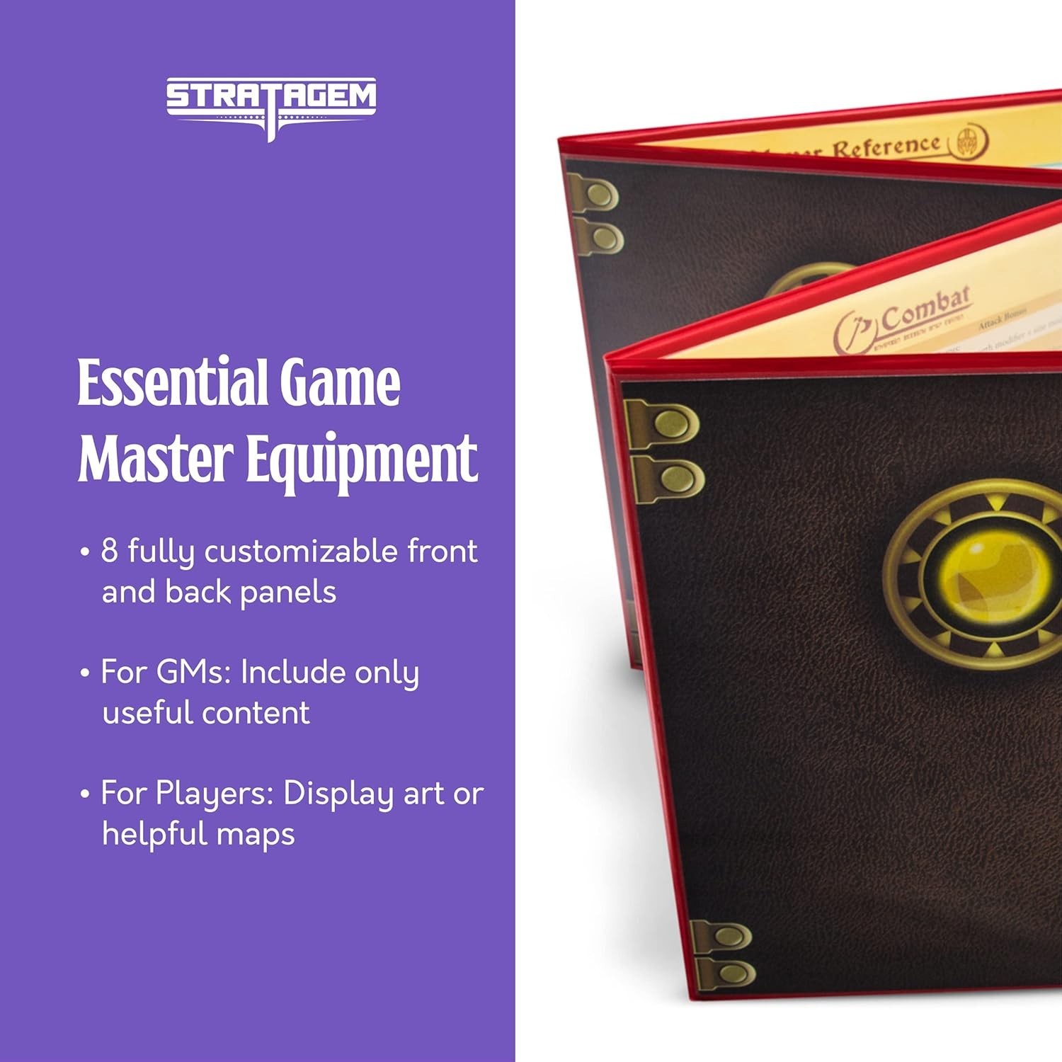 4 Panel GM Screen Dry Erase Inserts Customizable RPG D&D Dungeon Master Screen
